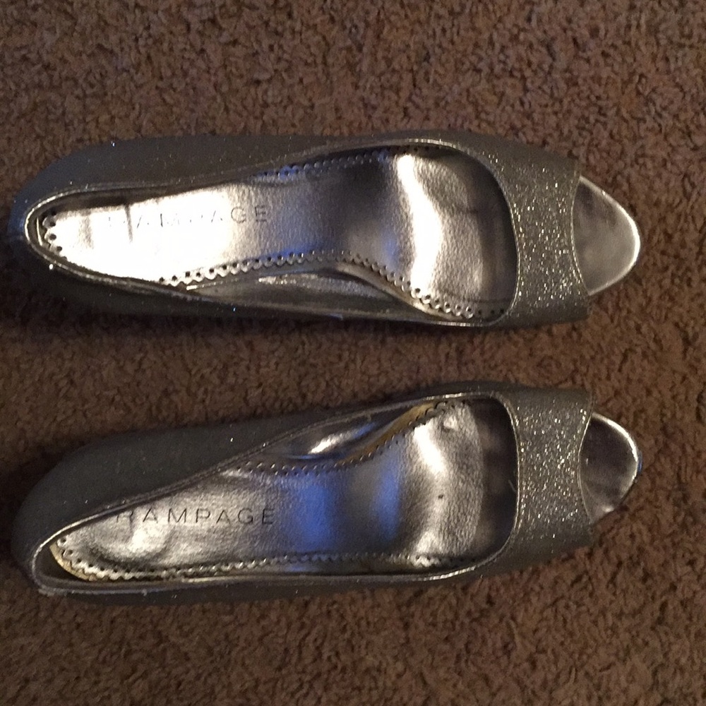 Silver High Heel Shoes